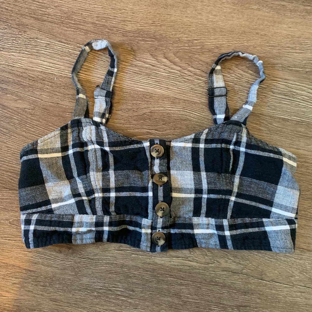 plaid crop top